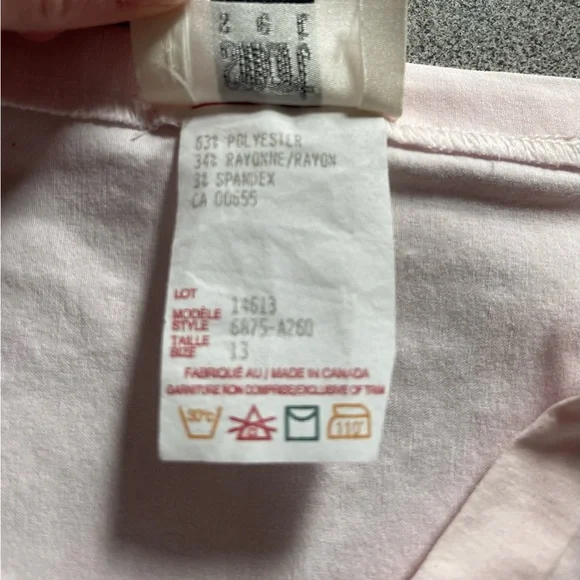 Vintage Smart Set Stretch Light Pink Skirt Size 13 - Picture 8 of 11